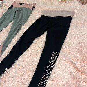 Two pair of Victoria, secrets size, small yoga, stretch pants
